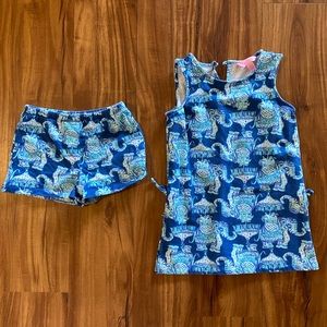 Lilly pulitzer joy ride tunic dress and shorts